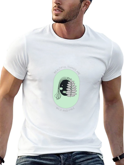 Unique Face Graphic Black T-Shirt