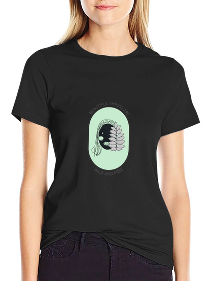 Unique Face Graphic Black T-Shirt
