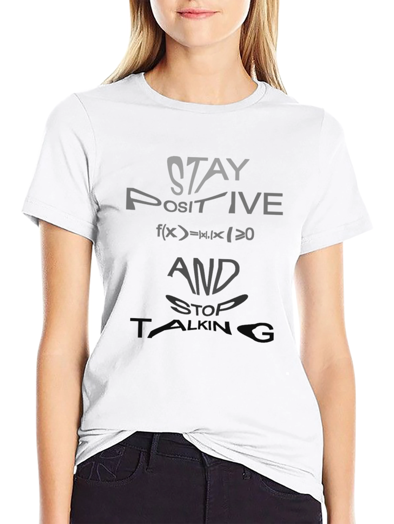 Stay Positive Graphic Tee - Math Humor
