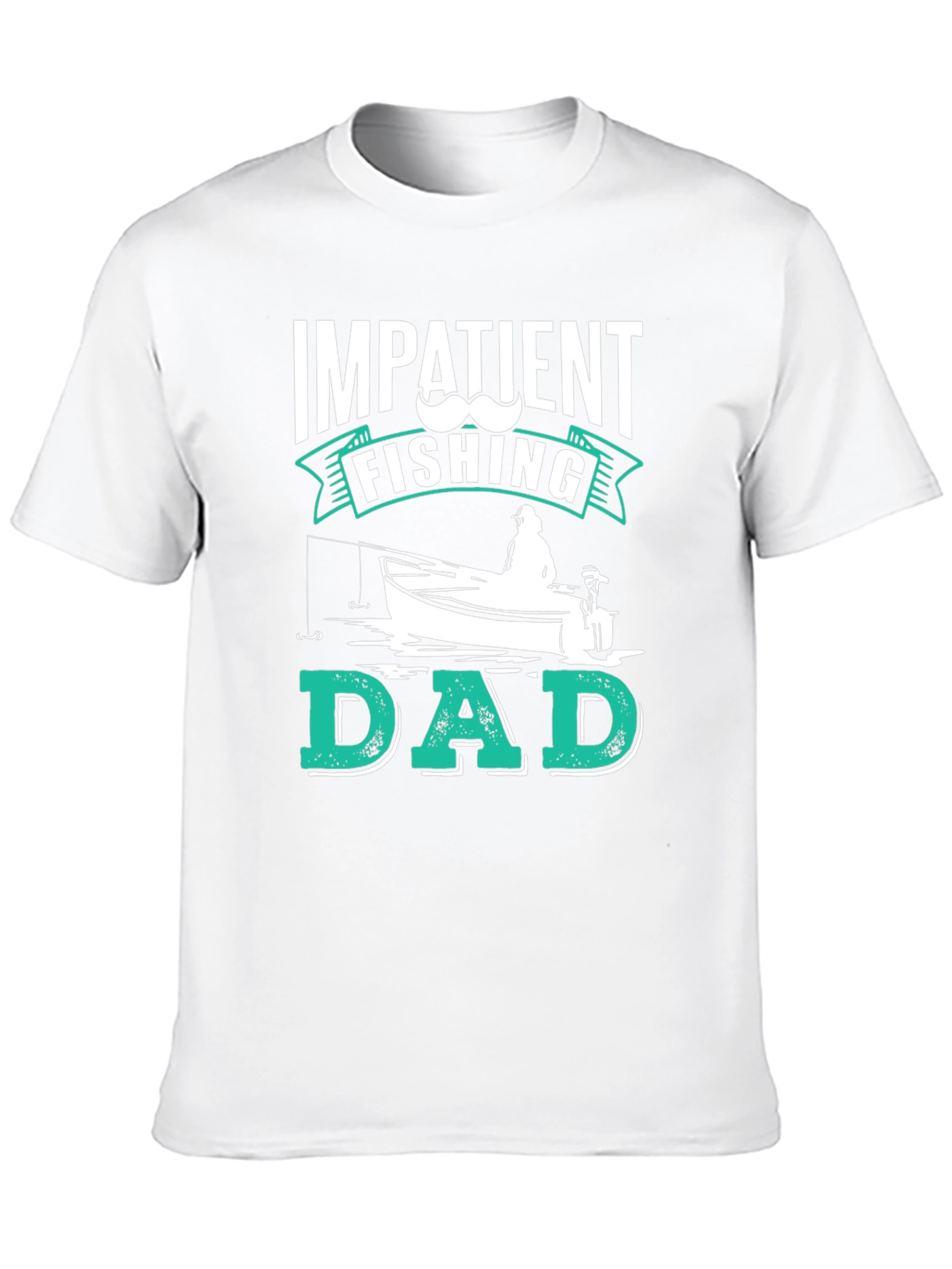 Impatient Fishing Dad Black Graphic Tee