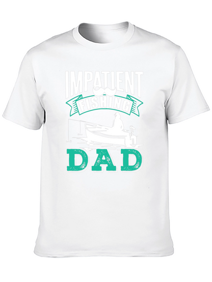Impatient Fishing Dad Black Graphic Tee