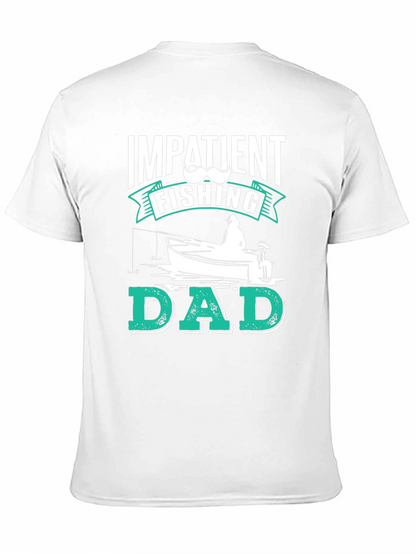 Impatient Fishing Dad Black Graphic Tee