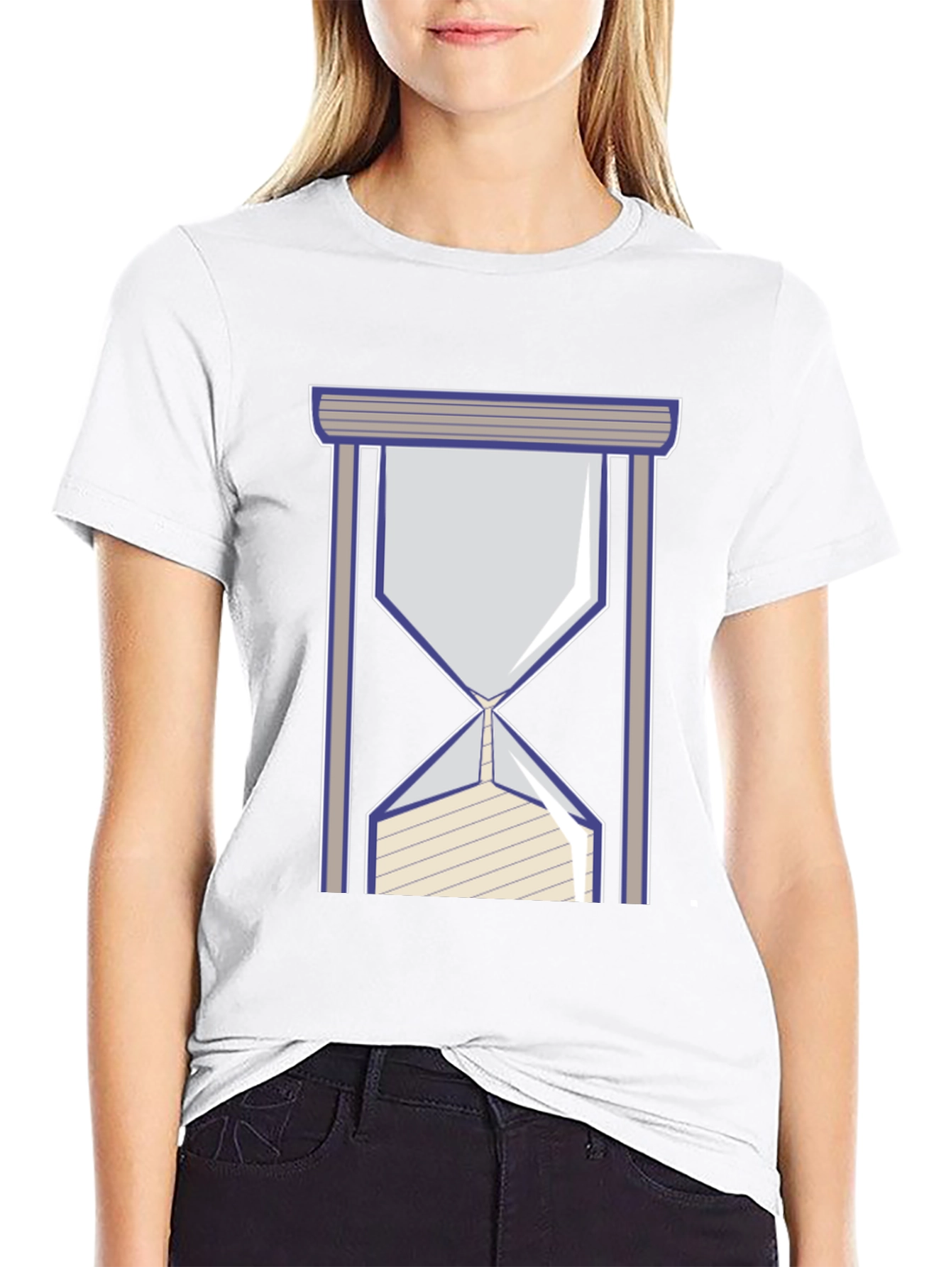 Time Flies T-Shirt: Hourglass Design