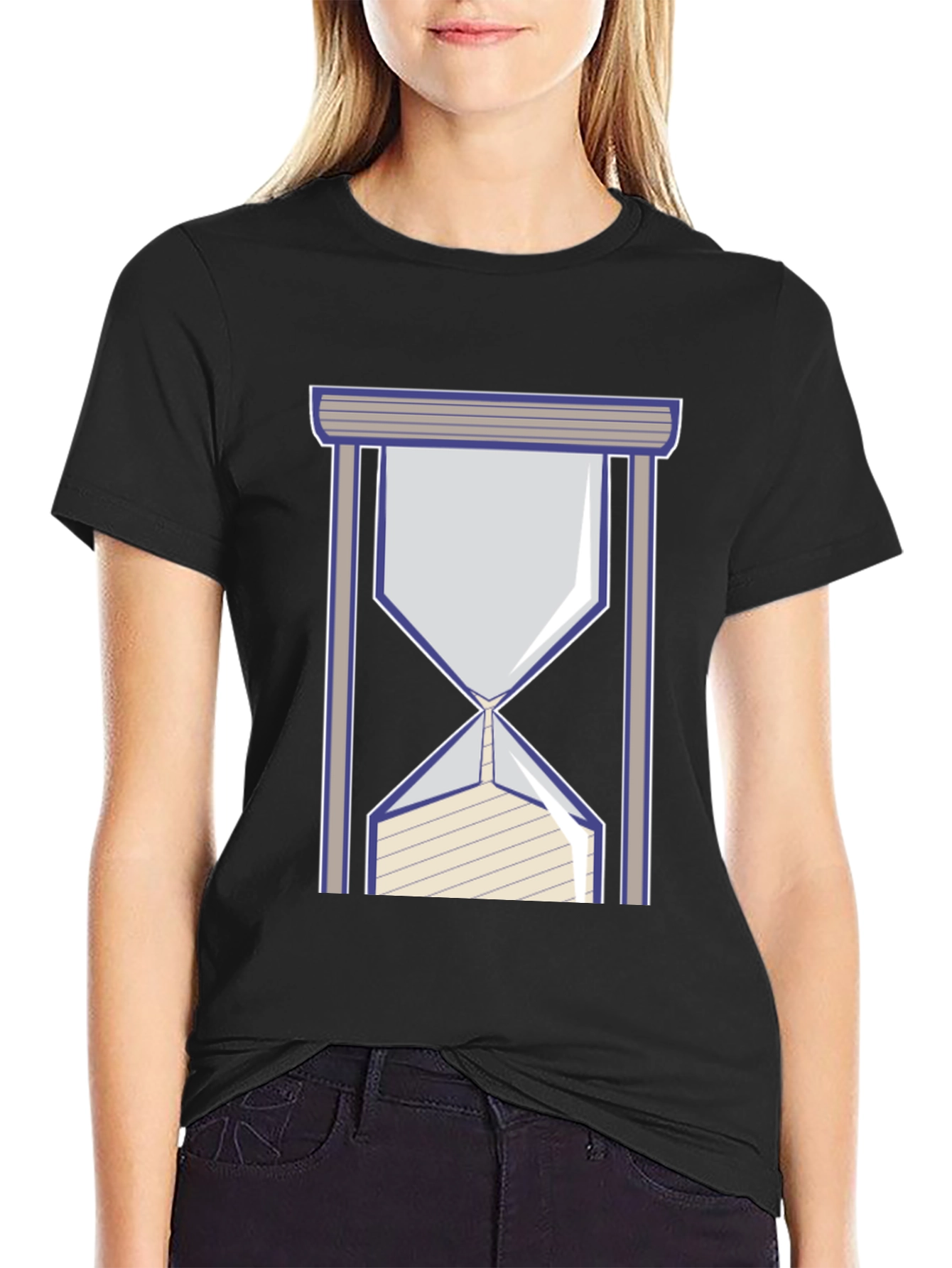 Time Flies T-Shirt: Hourglass Design