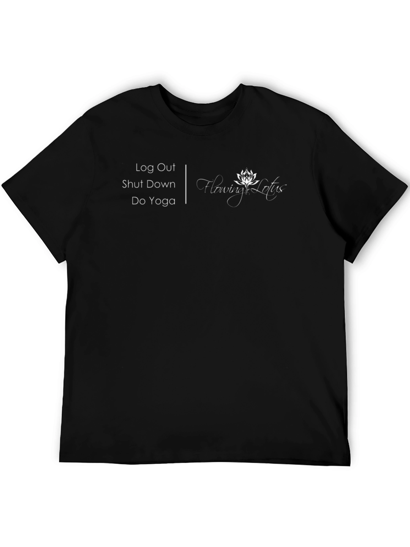 Log Out Shut Down Do Yoga Graphic Tee