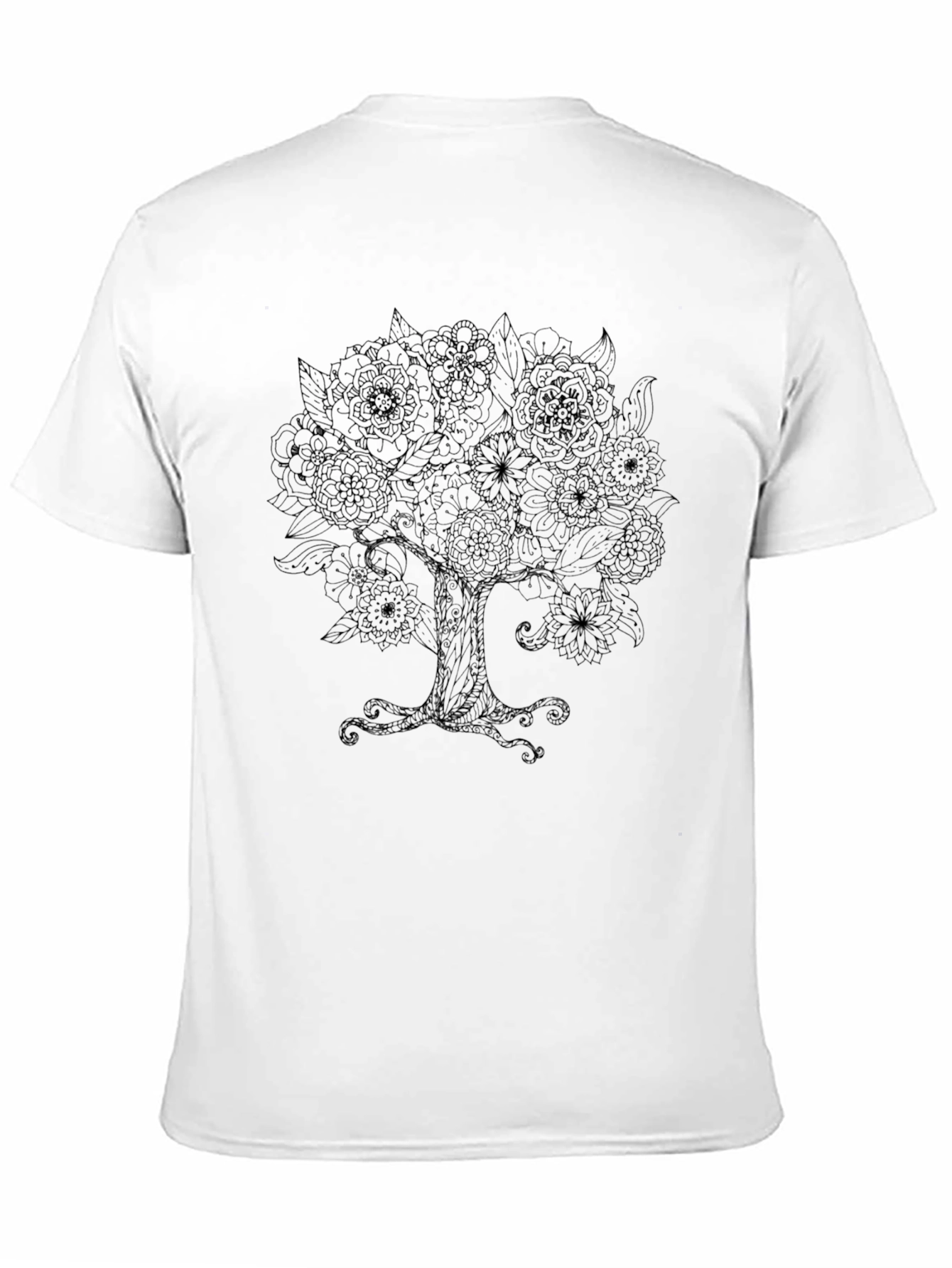 Floral Tree Graphic Tee - Black