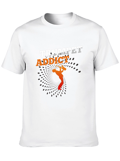 Trumpet Addict Black Graphic Tee - Music Lover T-Shirt