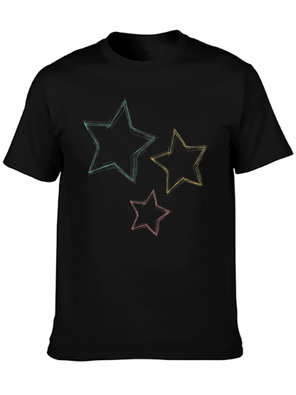 Starry Sketch Tee - Stylish Graphic T-Shirt