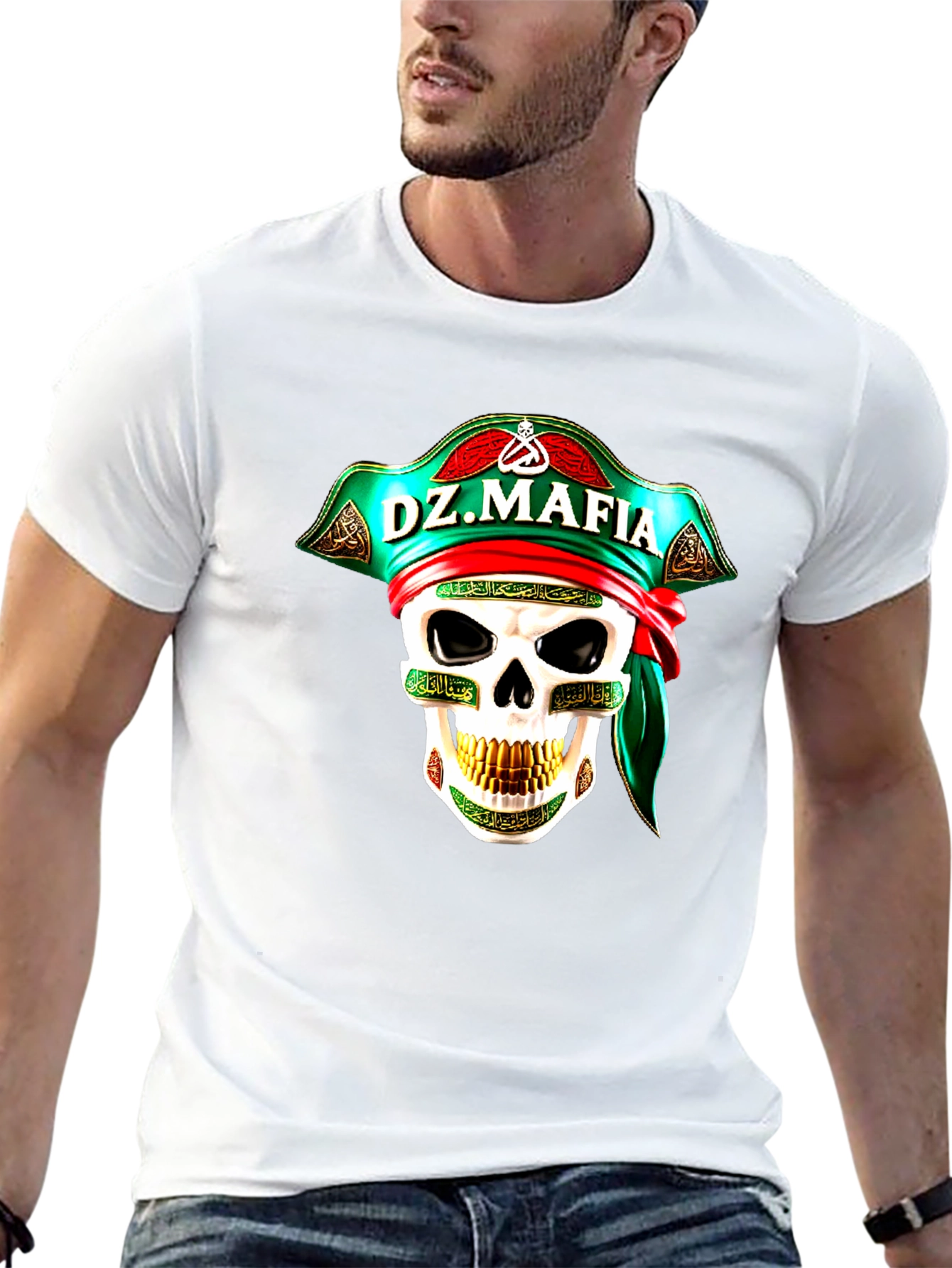 DZ Mafia Skull Graphic T-Shirt