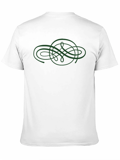 Celtic Knot Graphic Tee - Black Cotton Casual