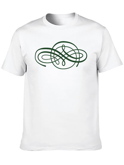 Celtic Knot Graphic Tee - Black Cotton Casual