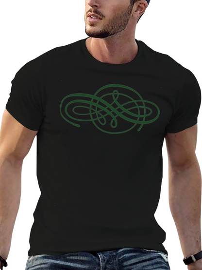 Celtic Knot Graphic Tee - Black Cotton Casual