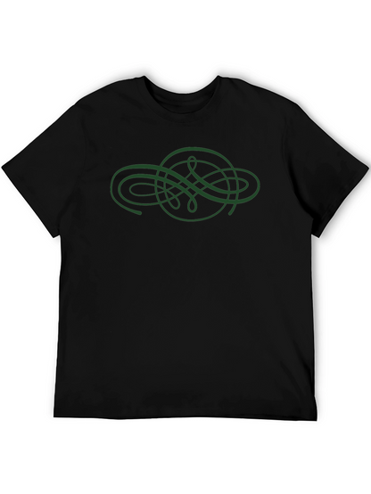 Celtic Knot Graphic Tee - Black Cotton Casual