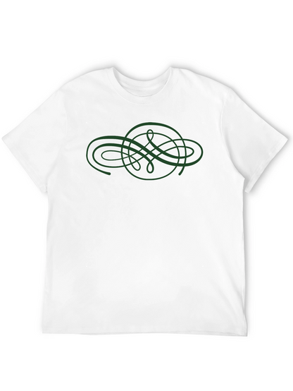 Celtic Knot Graphic Tee - Black Cotton Casual