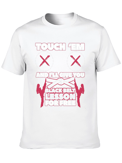 Touch Em Funny Martial Arts Black Belt T-Shirt