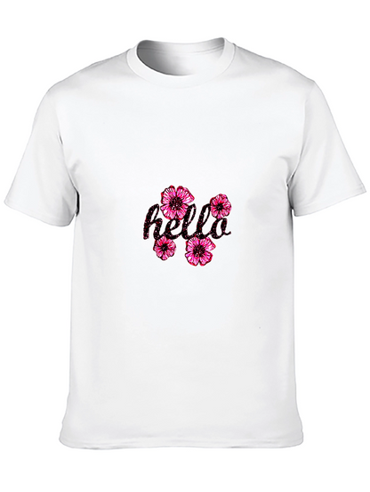Floral Bold Graphic Tee - Classic Black T-Shirt