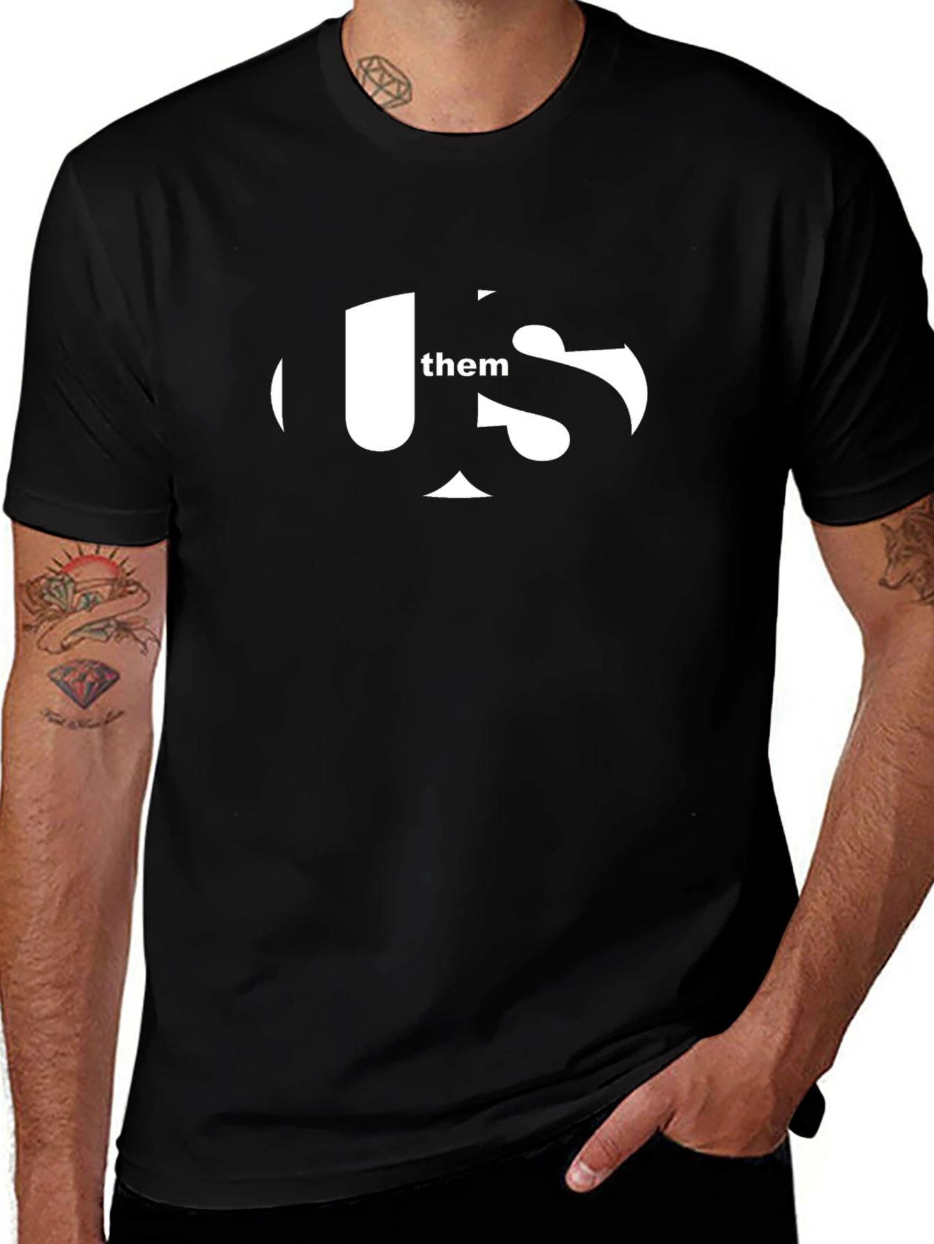 Us vs Them Graphic Tee - Premium Cotton Blend
