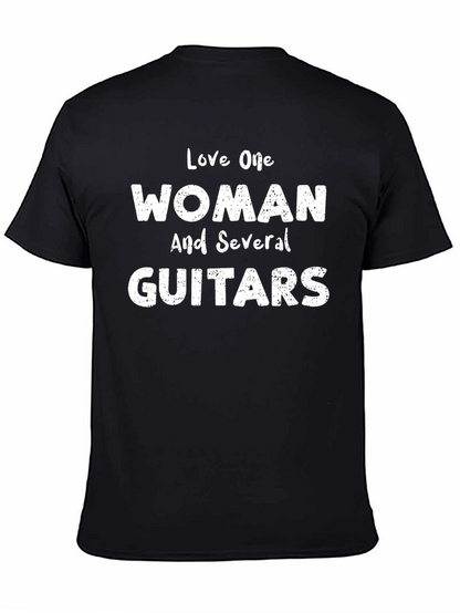 Love One Woman & Several Guitars Black Tee