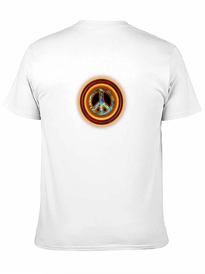 Peace Sign Graphic Tee - Retro Style Black T-Shirt