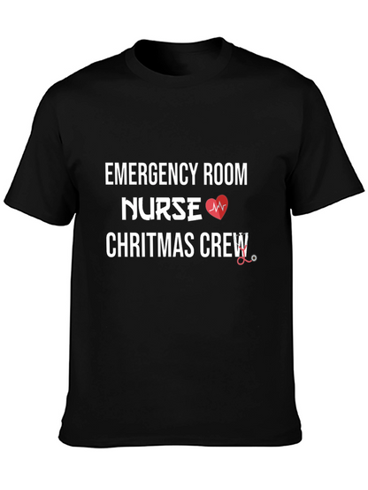 Emergency Room Nurse Christmas Crew T-Shirt