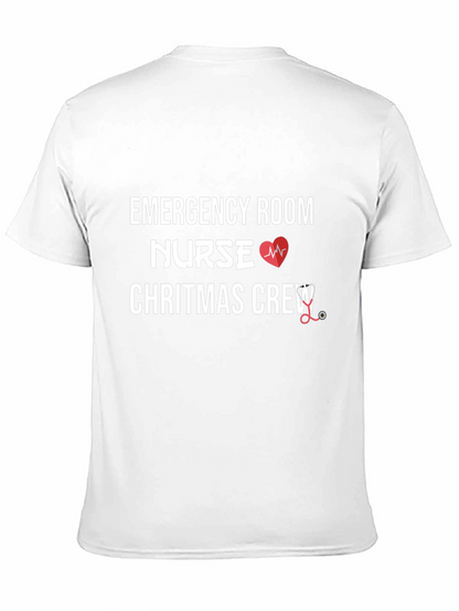 Emergency Room Nurse Christmas Crew T-Shirt