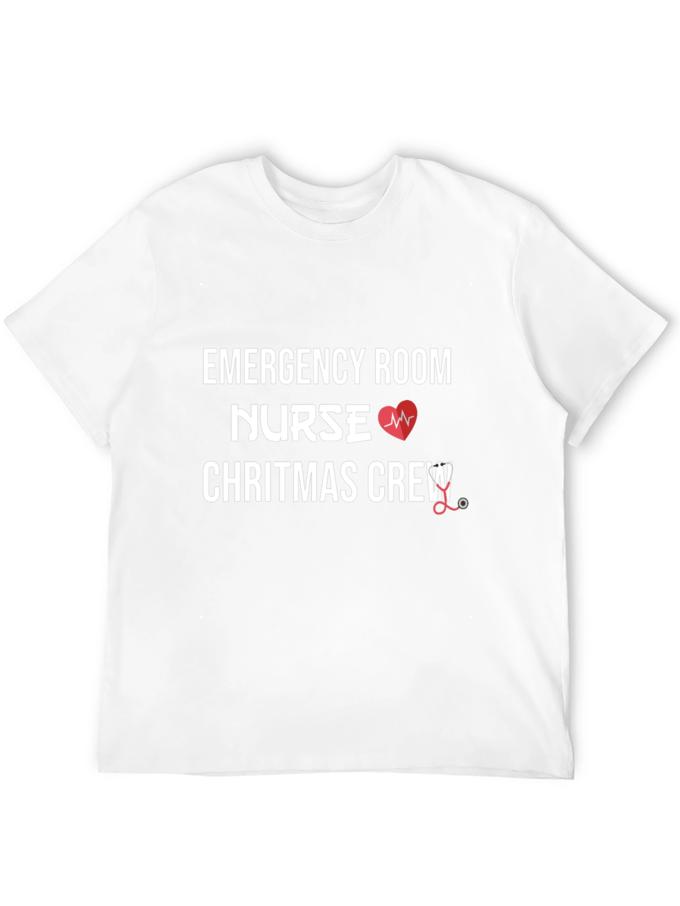 Emergency Room Nurse Christmas Crew T-Shirt