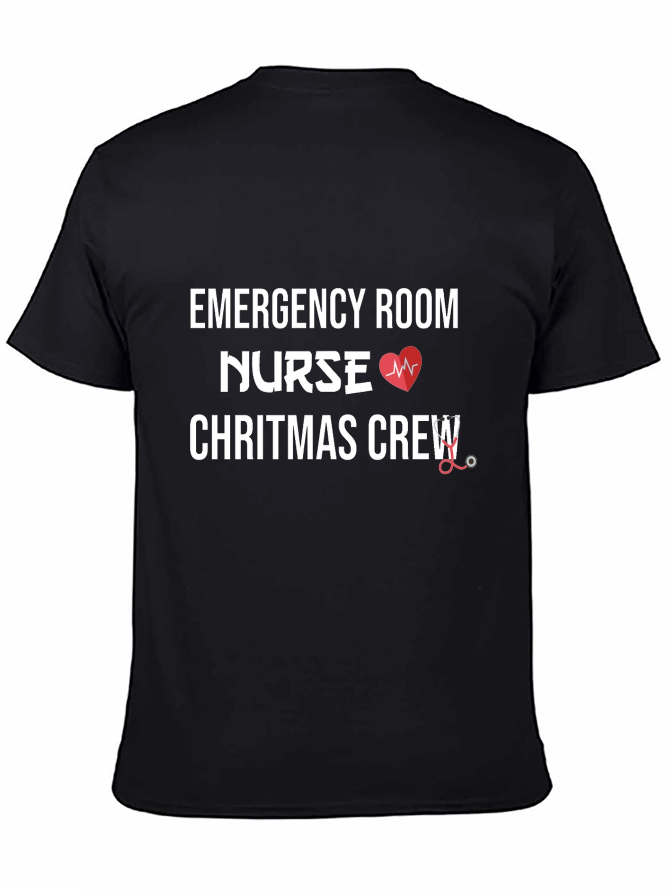 Emergency Room Nurse Christmas Crew T-Shirt