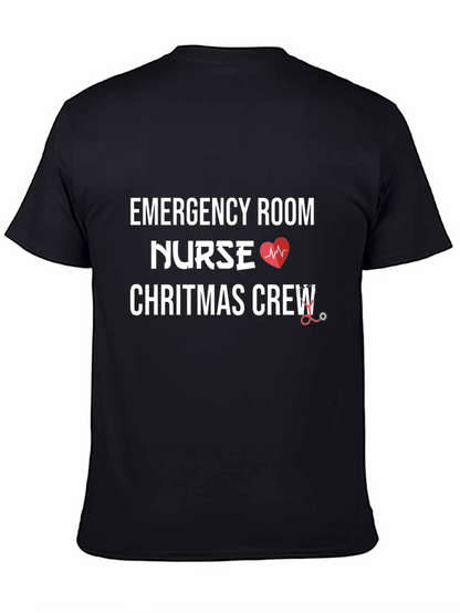 Emergency Room Nurse Christmas Crew T-Shirt