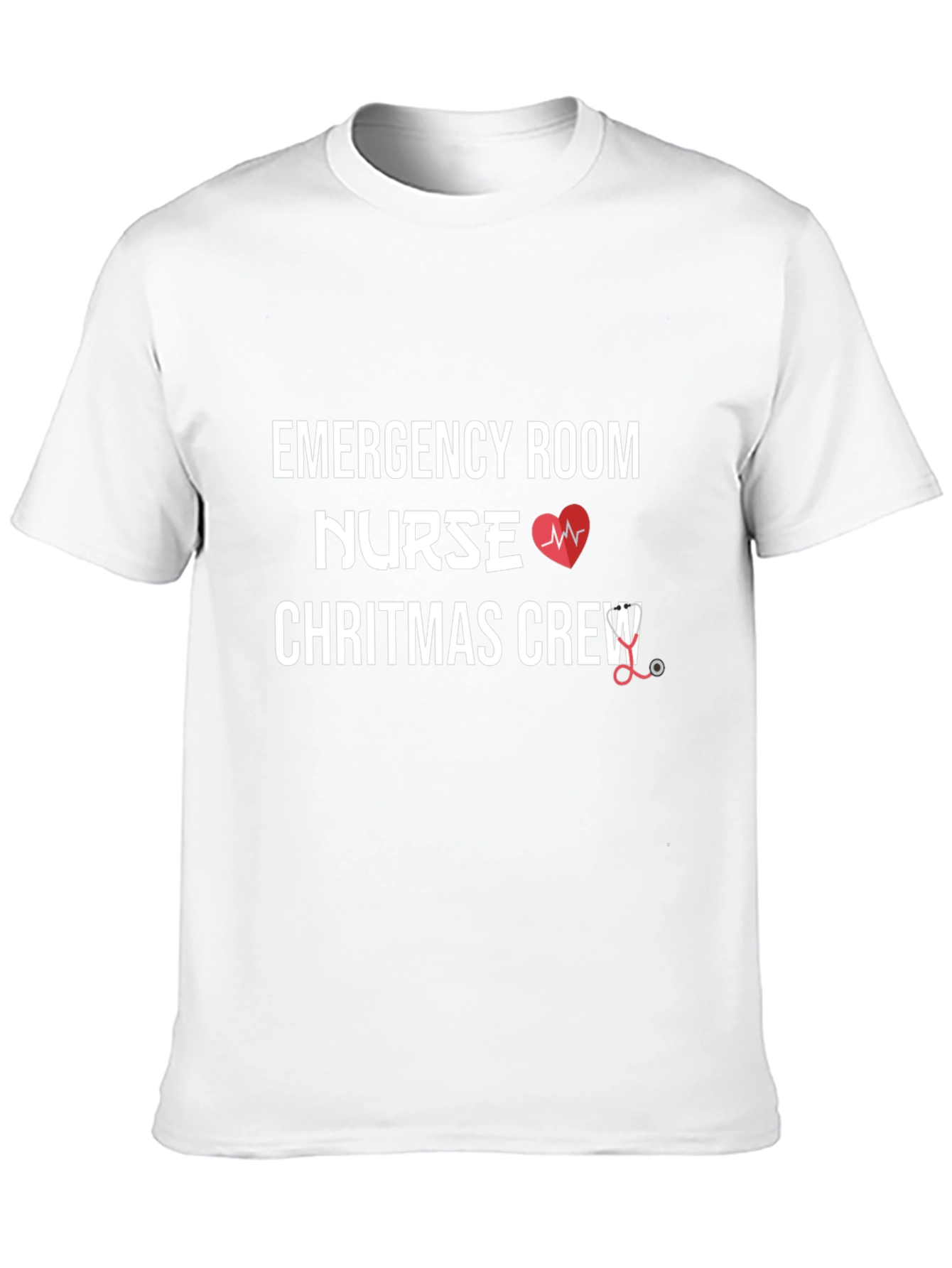 Emergency Room Nurse Christmas Crew T-Shirt