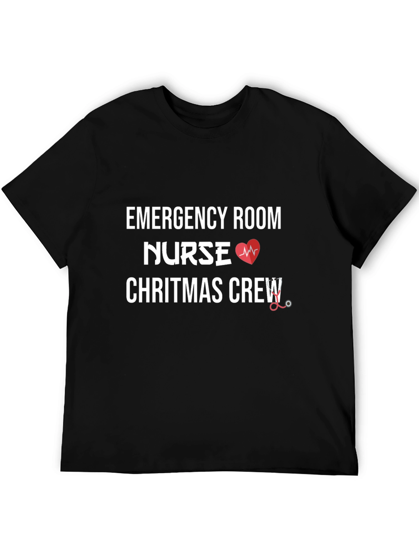 Emergency Room Nurse Christmas Crew T-Shirt