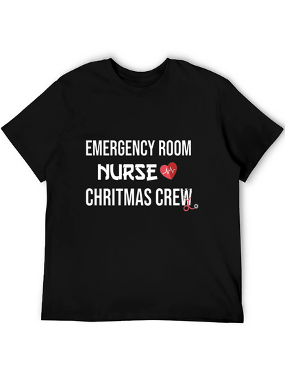 Emergency Room Nurse Christmas Crew T-Shirt