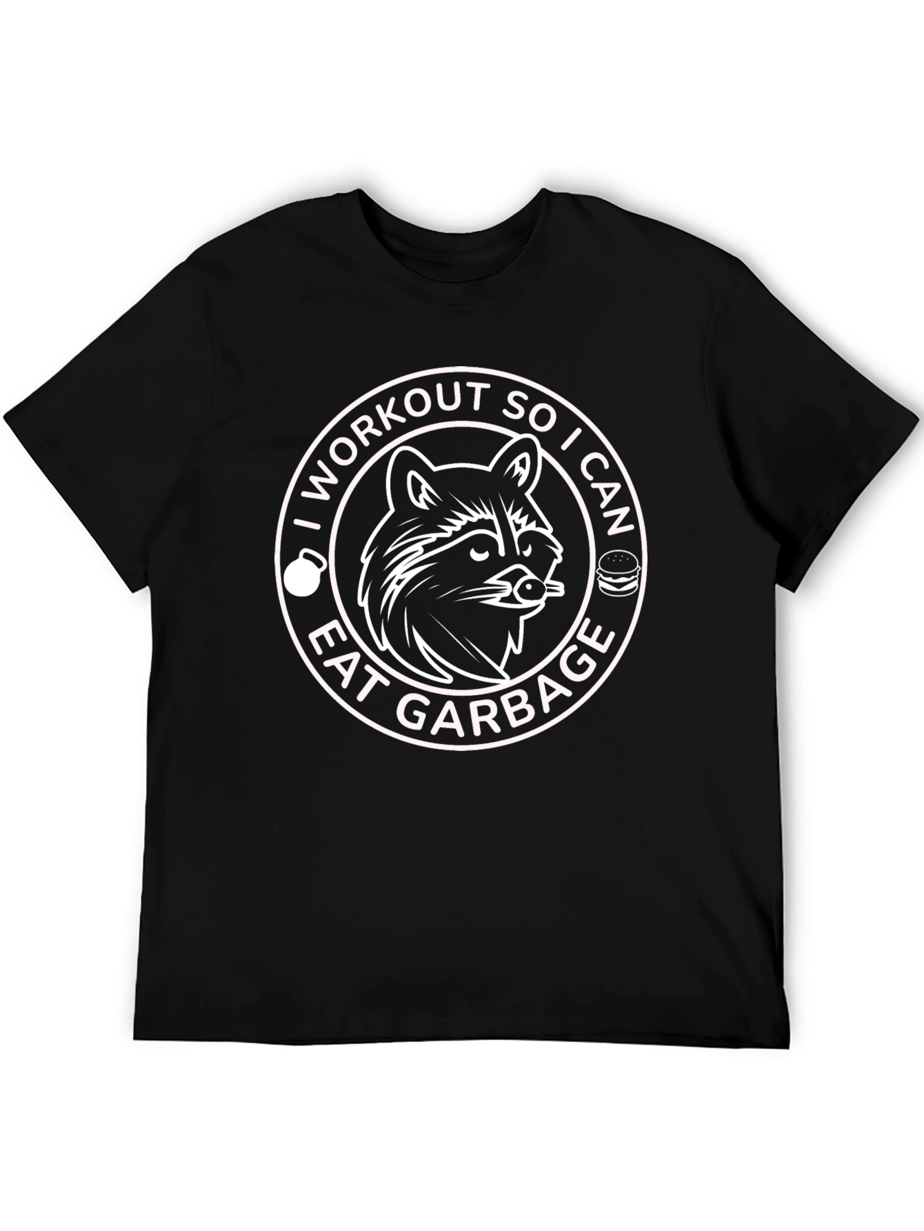 Workout to Eat Garbage Funny Raccoon T-Shirt
