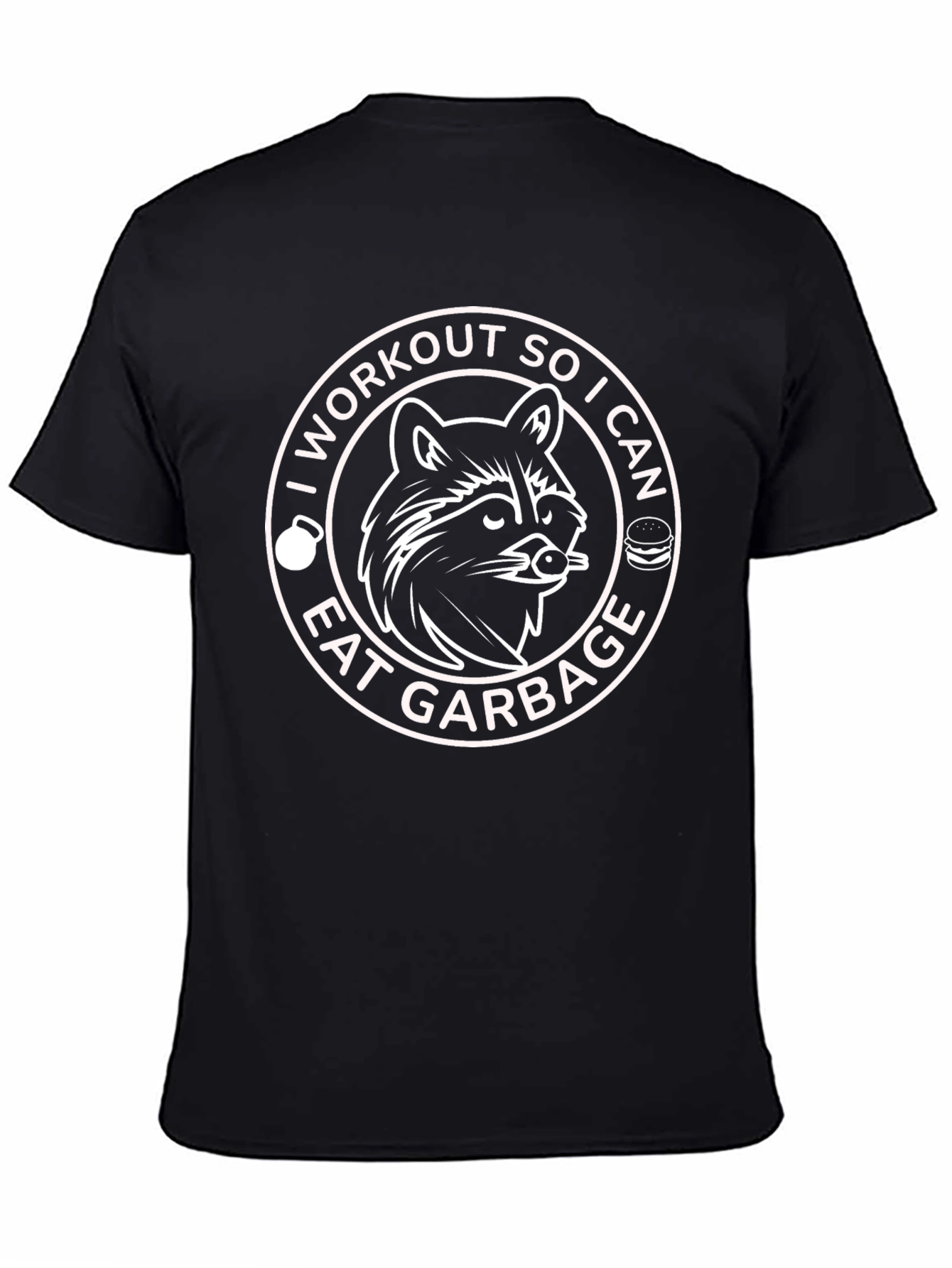 Workout to Eat Garbage Funny Raccoon T-Shirt