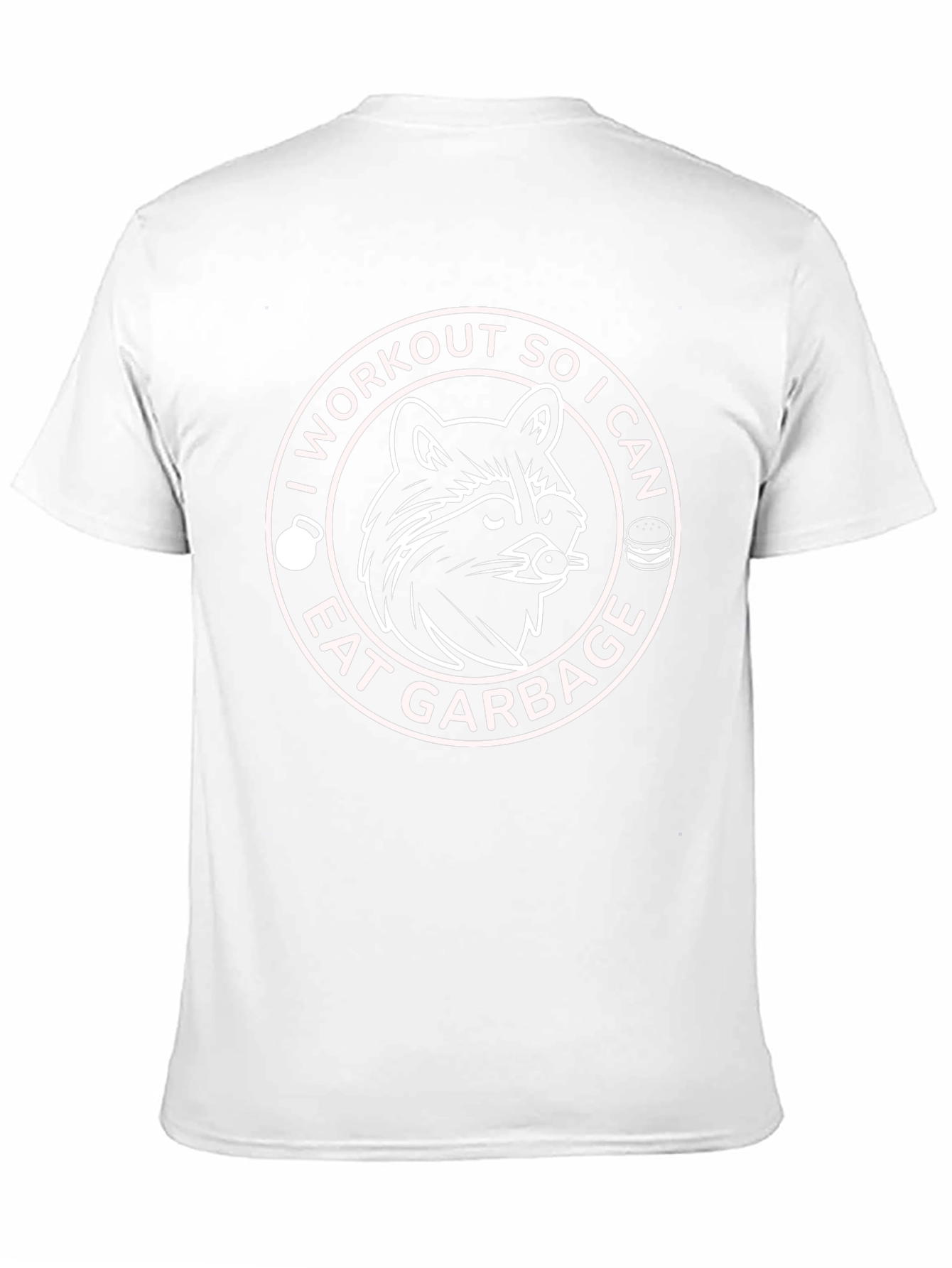 Workout to Eat Garbage Funny Raccoon T-Shirt