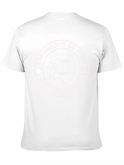 Workout to Eat Garbage Funny Raccoon T-Shirt