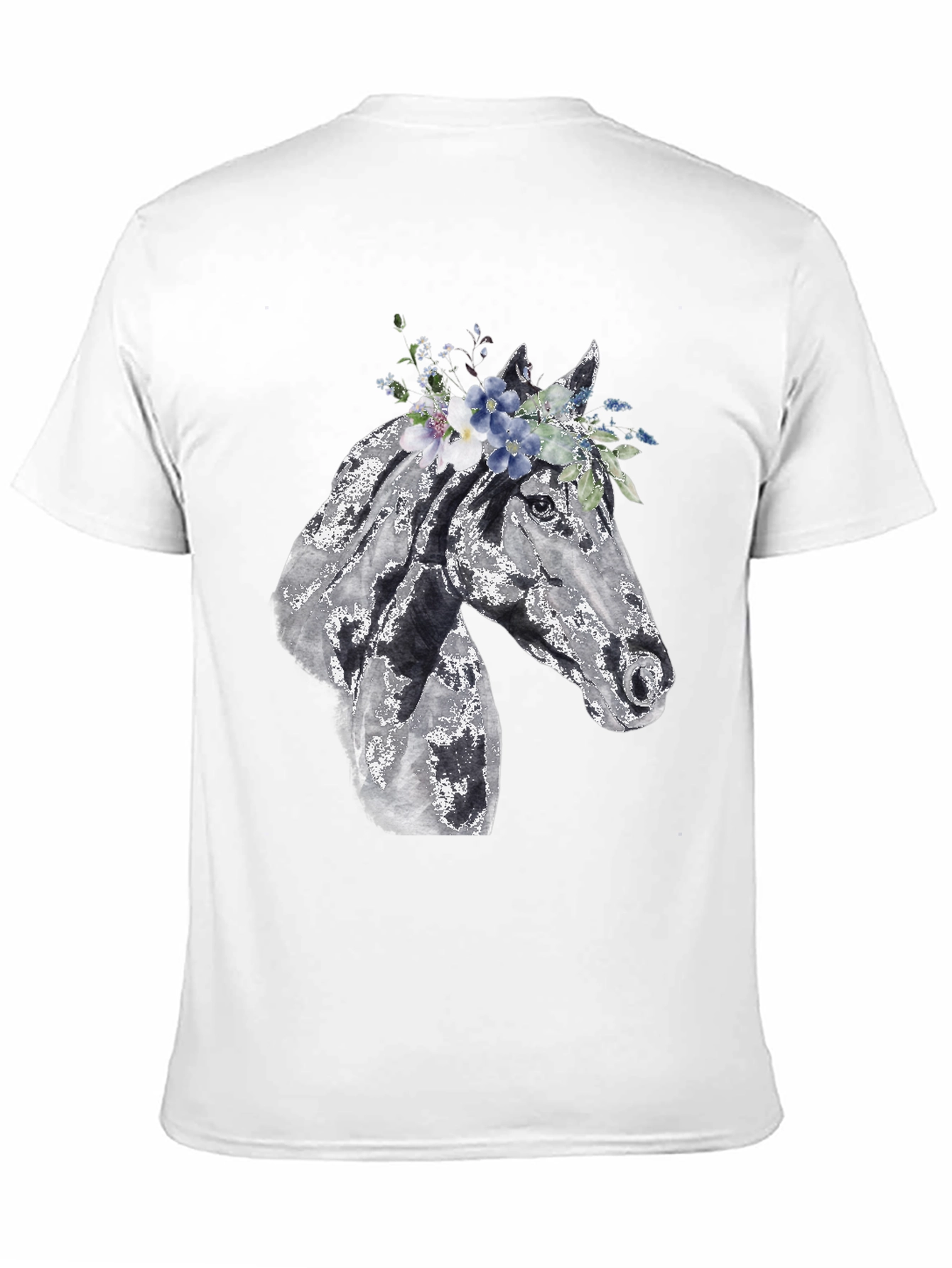 Horse with Floral Crown Graphic Tee