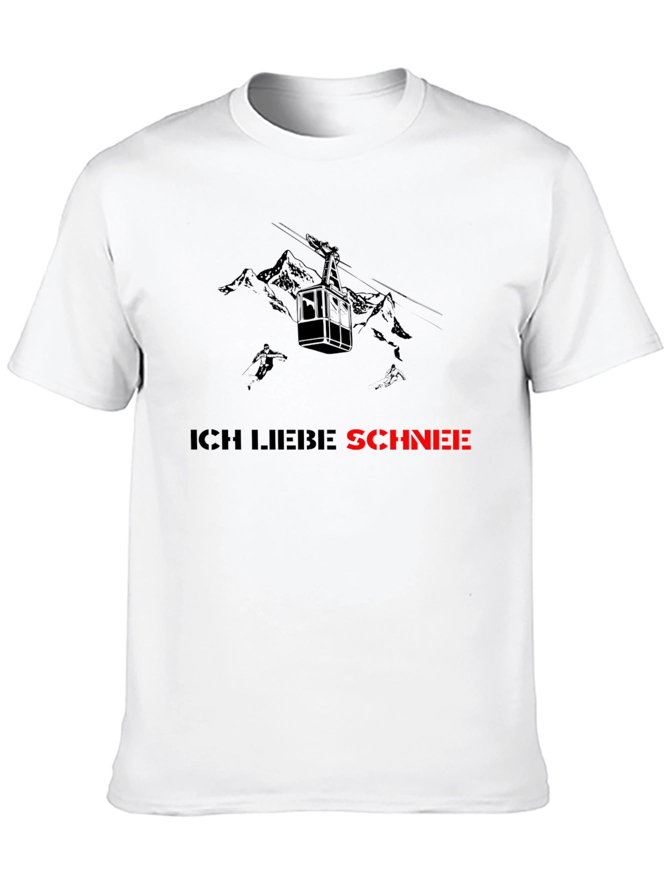 Ich Liebe Schnee Graphic Tee - Black T-Shirt