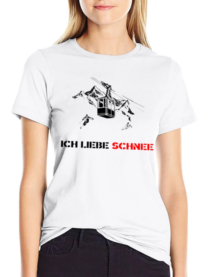 Ich Liebe Schnee Graphic Tee - Black T-Shirt