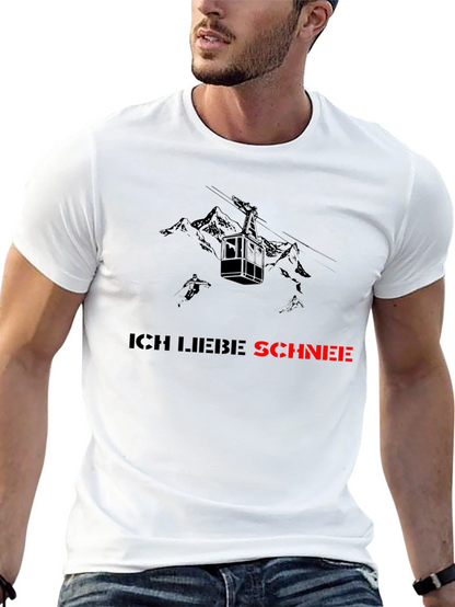 Ich Liebe Schnee Graphic Tee - Black T-Shirt
