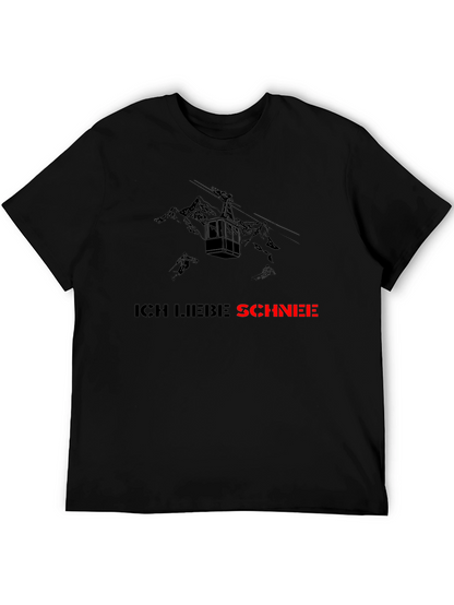 Ich Liebe Schnee Graphic Tee - Black T-Shirt