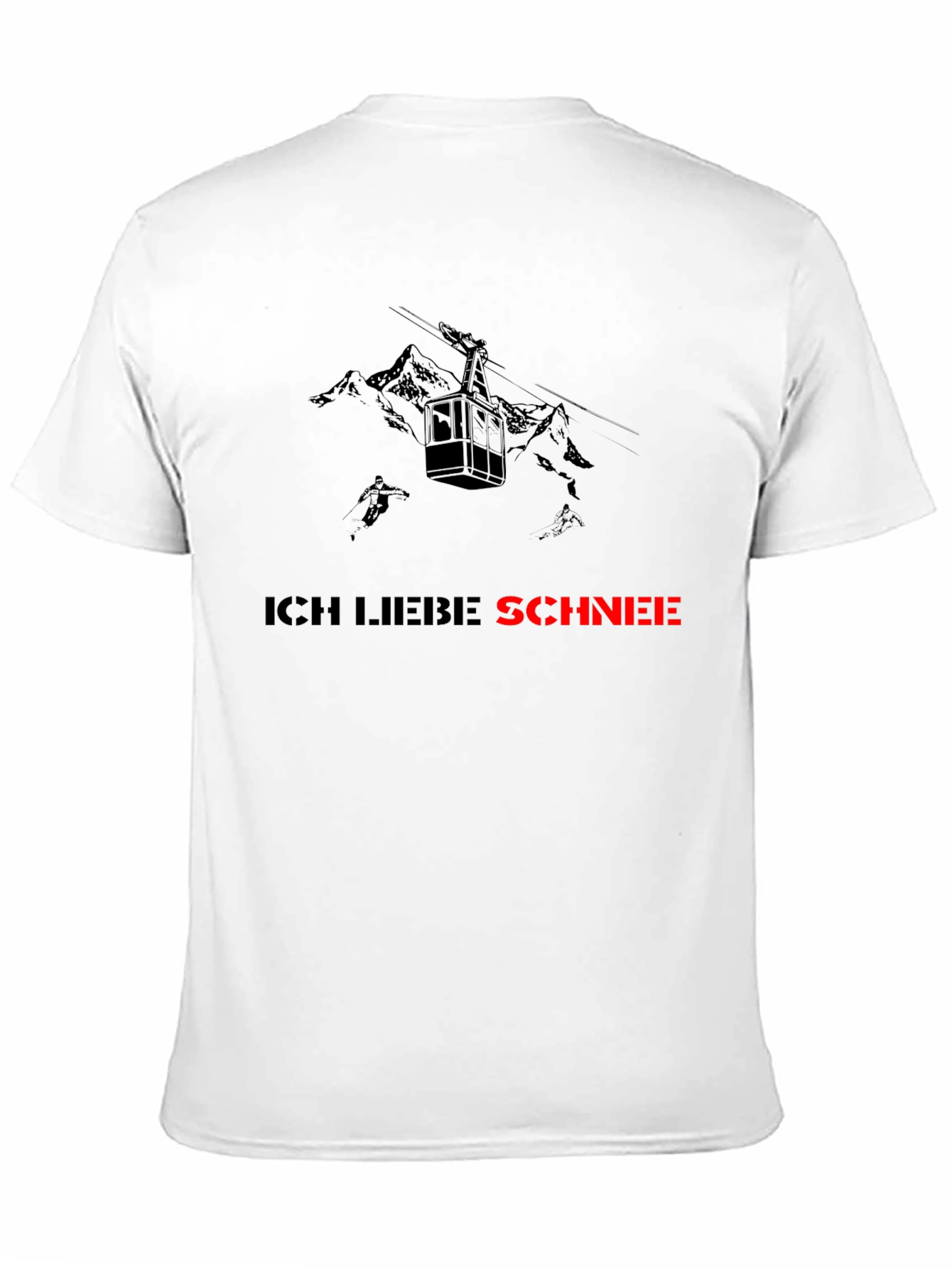 Ich Liebe Schnee Graphic Tee - Black T-Shirt