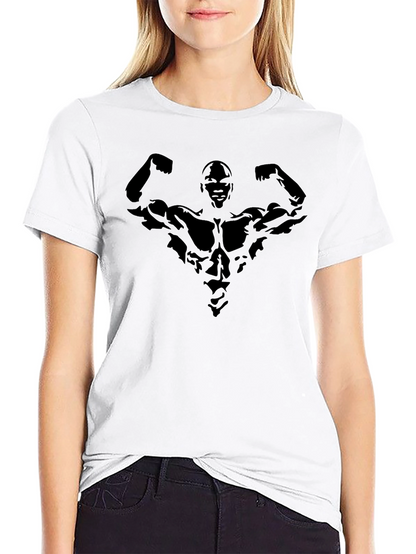 Mens Black Bodybuilder Graphic T-Shirt