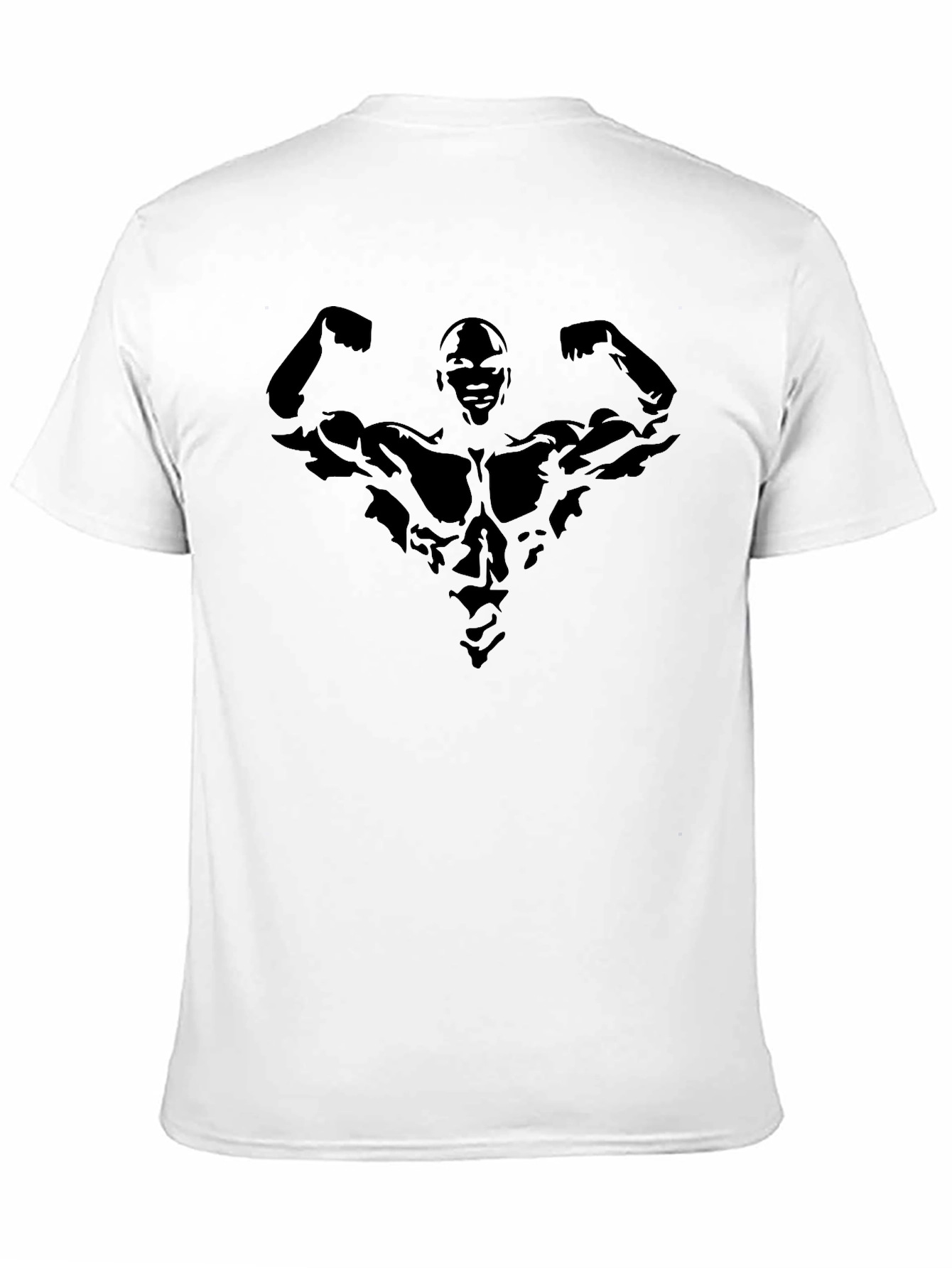 Mens Black Bodybuilder Graphic T-Shirt