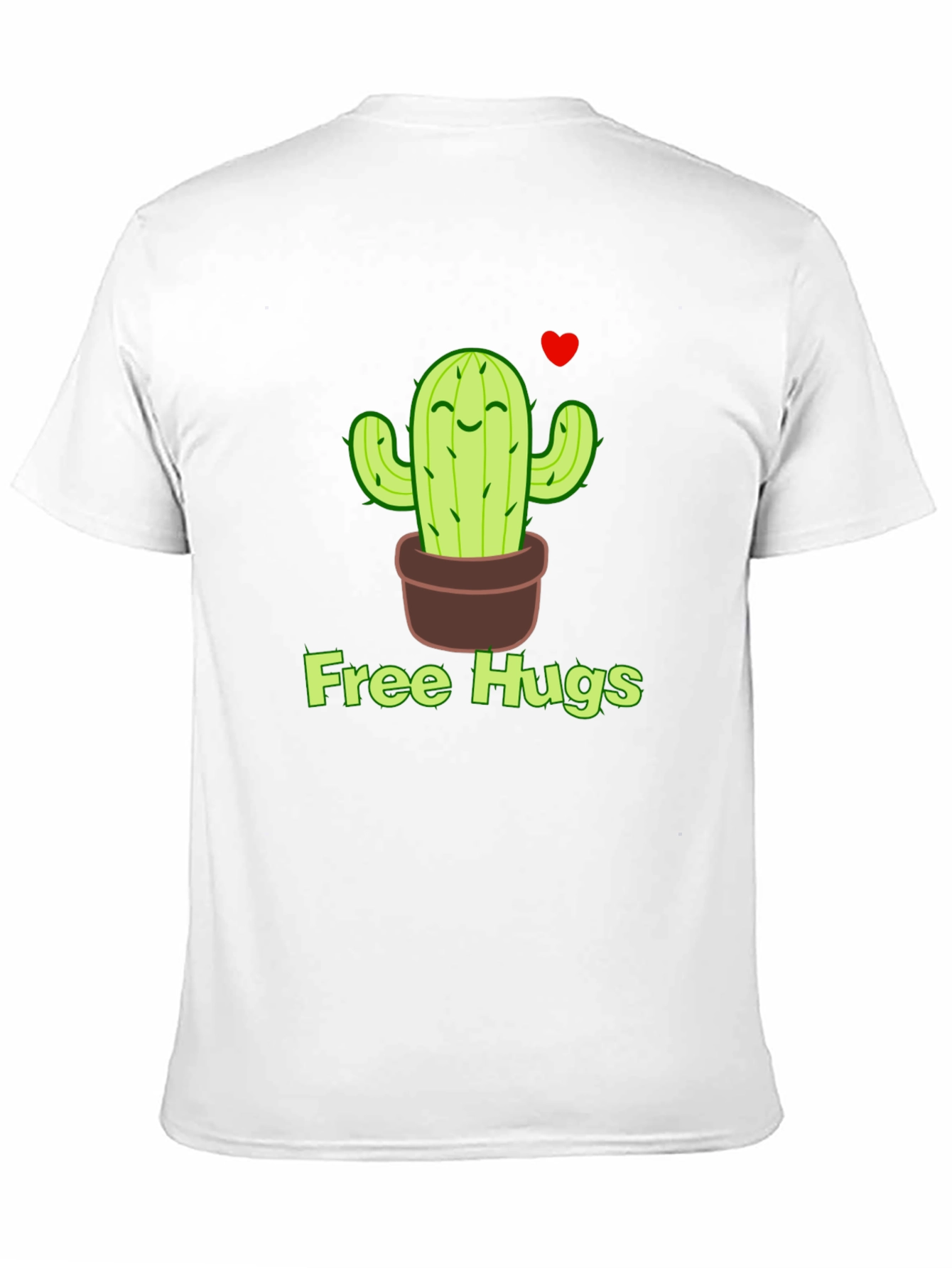 Free Hugs Cactus T-Shirt - Black Graphic Tee