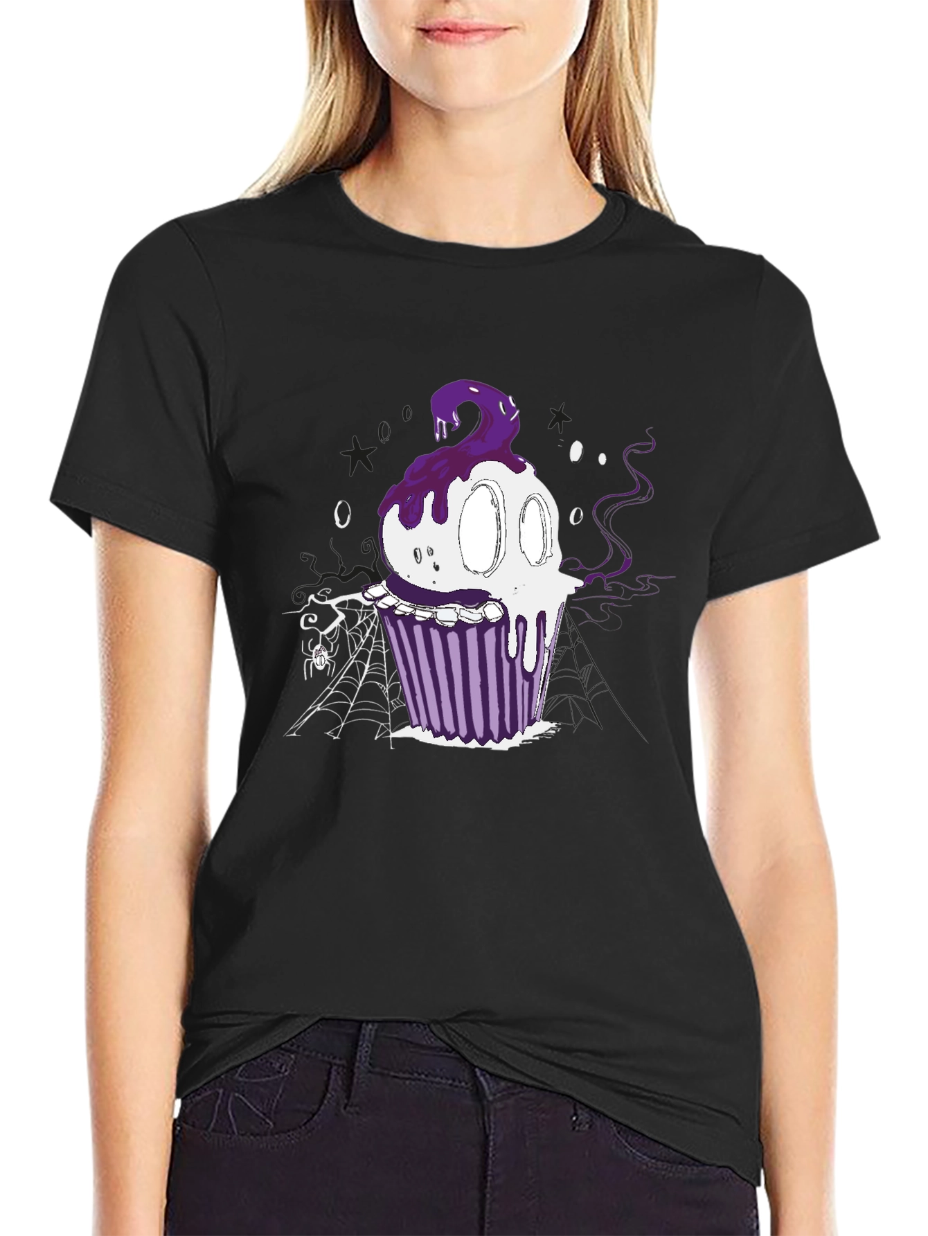 Halloween Cupcake Graphic T-Shirt