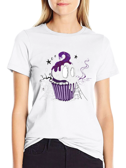 Halloween Cupcake Graphic T-Shirt
