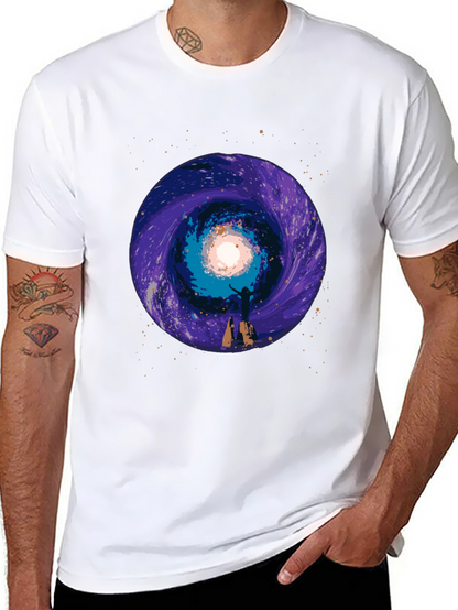 Cosmic Portal Graphic Tee - Black