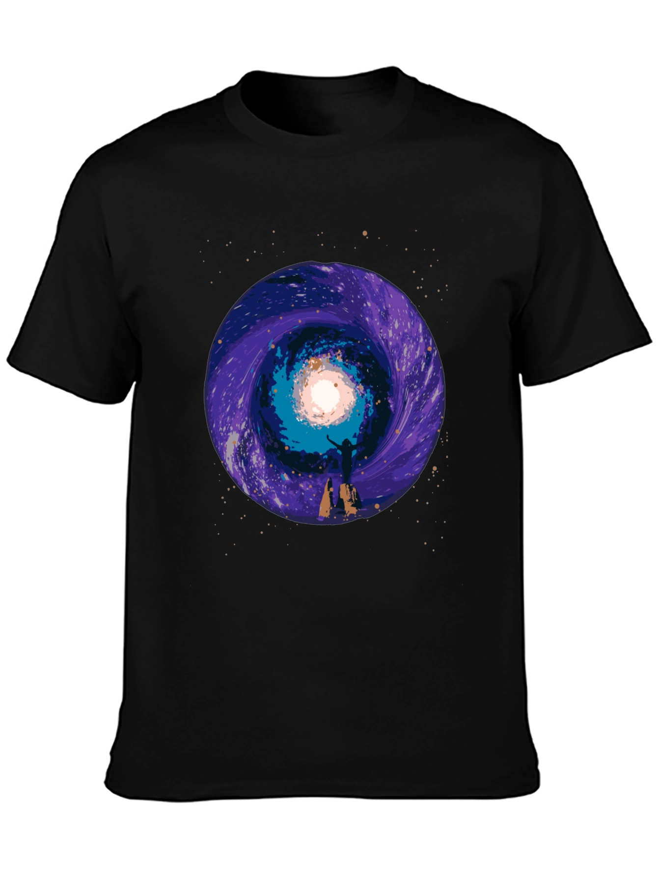 Cosmic Portal Graphic Tee - Black