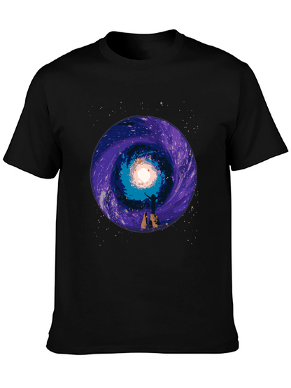 Cosmic Portal Graphic Tee - Black
