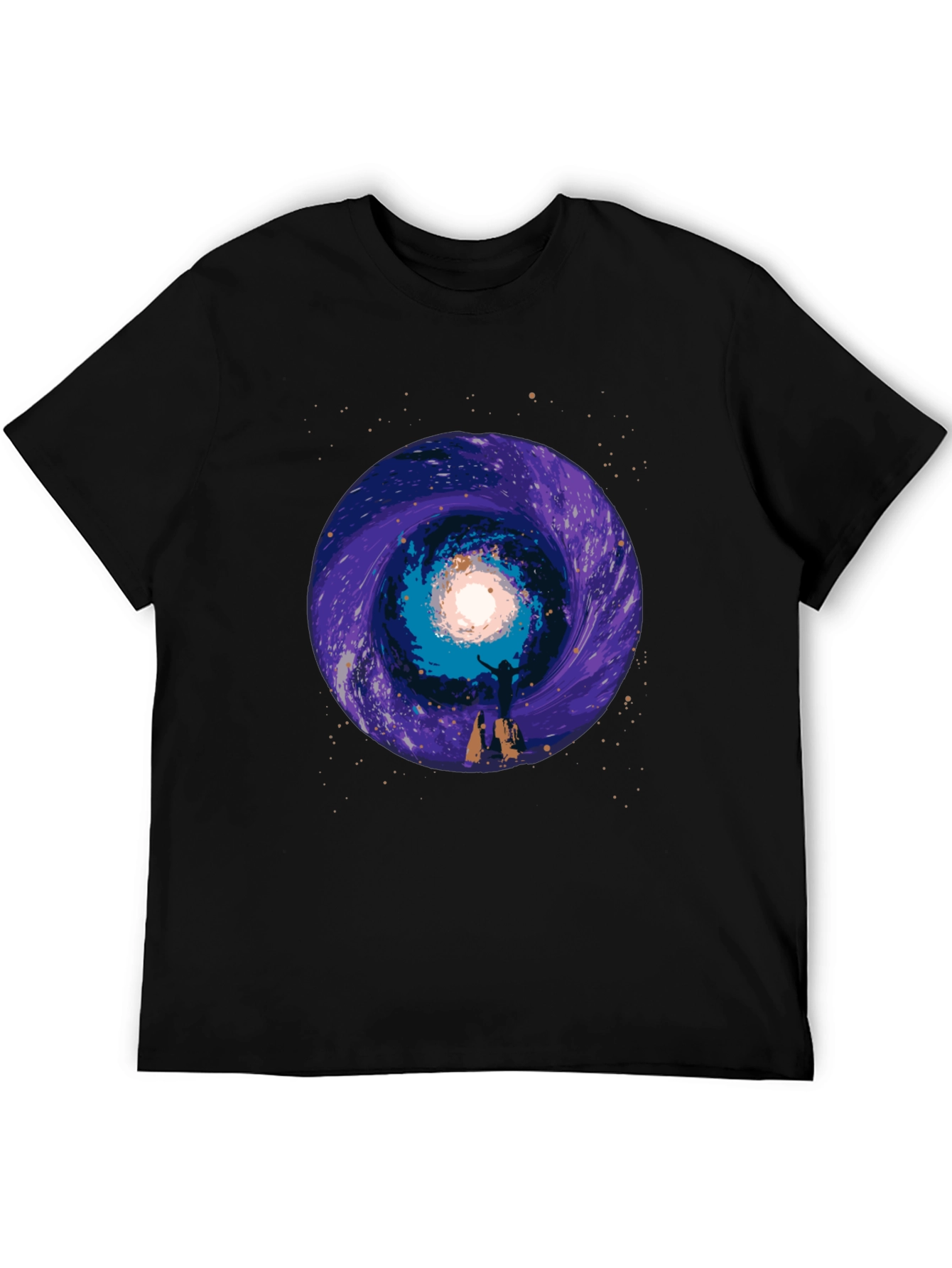 Cosmic Portal Graphic Tee - Black